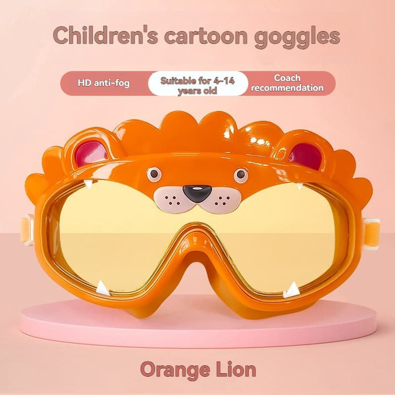 Cartoon Animal Kids Goggle - HD Anti-Fog Large-Frame Diving Gear