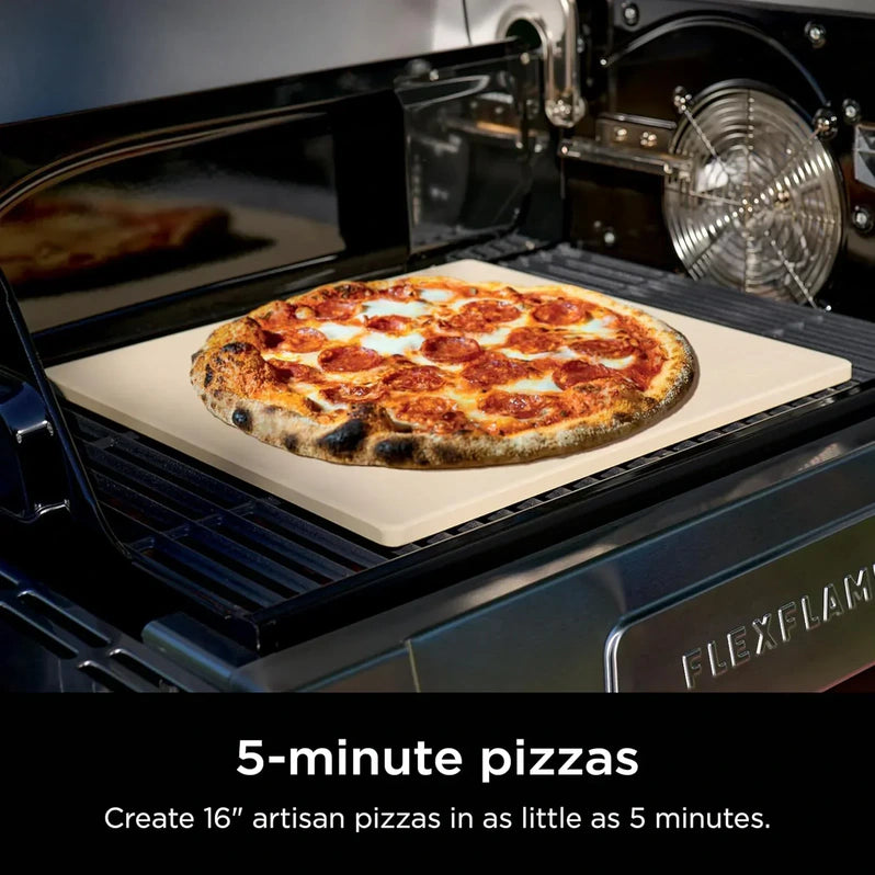 Ninja FlexFlame, Grill and Smoker, Electric and Propane Grill, Roaster, BBQ Grill, 5-in-1 Cooking System, 3 Burner, Digital Control, Outdoor Cooking, Griddle, Pizza Maker, Stainless Steel, PG301