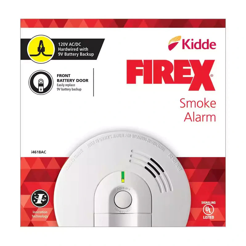 Firex 4 Pack Hardwired Smoke Detector with Ionization Sensor