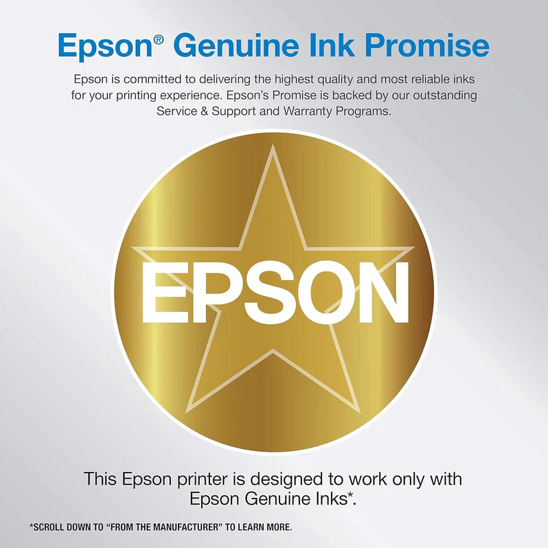 Epson EcoTank ET-4800 Wireless All-in-One Inkjet Printer, White Cartridge-Free, Scanner, Copier, Fax, ADF, Ethernet, Home Office