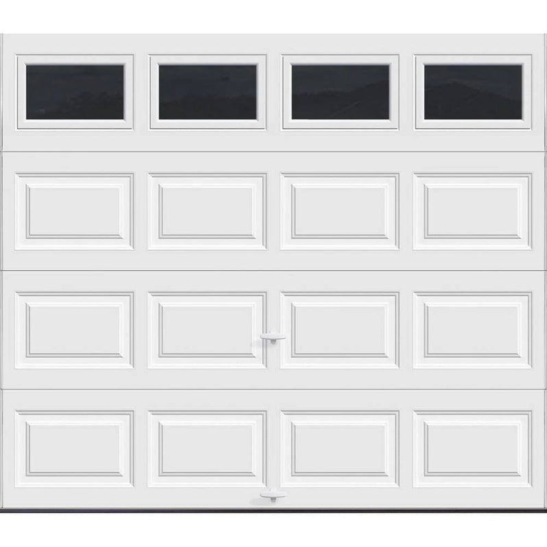 Clopay Classic Insulated Garage Door 97 ft, R-Value 6.5, White with Plain Window