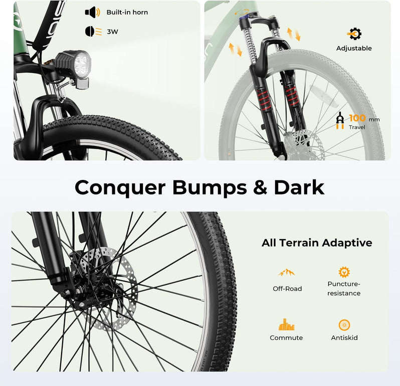 Eb5 Electric Bike 500W Motor 40Miles 20Mph