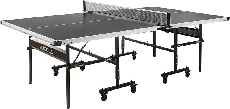 Inside Professional MDF Indoor Ping Pong Table with Quick Clamp Table Tennis Net and Post Set - 10 Minute Easy Assembly - Tournament Quality - Foldable with Single Player Playback Mode